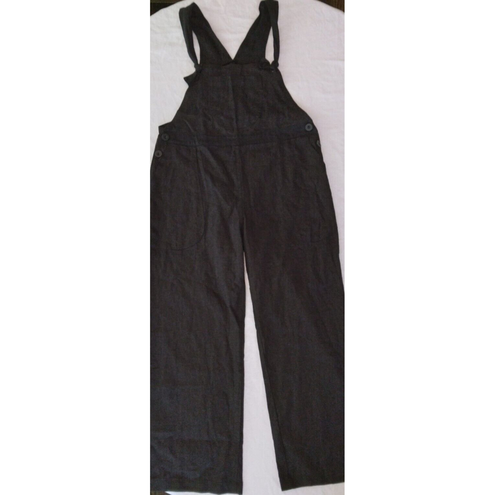 Selva Negra Jumpsuit Overalls Black Linen Blend Womens Size 4 - Picture 3 of 11